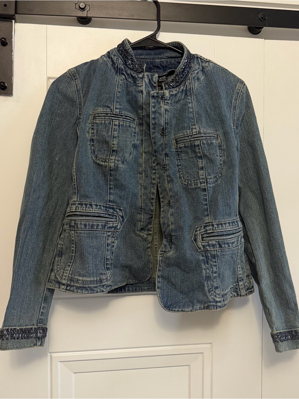 Denim Utility Jacket in Washed Blue